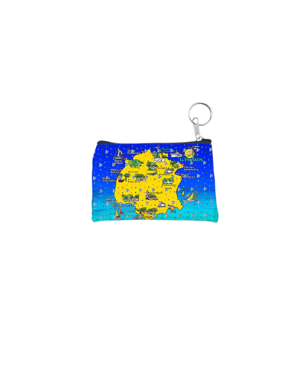Πορτοφόλι Souvenir μπρελόκ - PVC - Thassos - 11*7cm