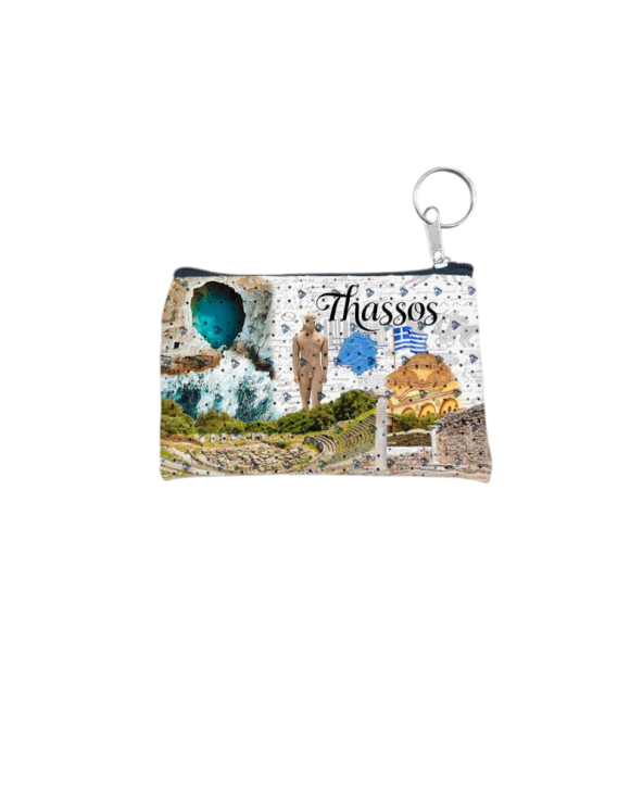 Πορτοφόλι Souvenir μπρελόκ - PVC - Thassos - 11*7cm