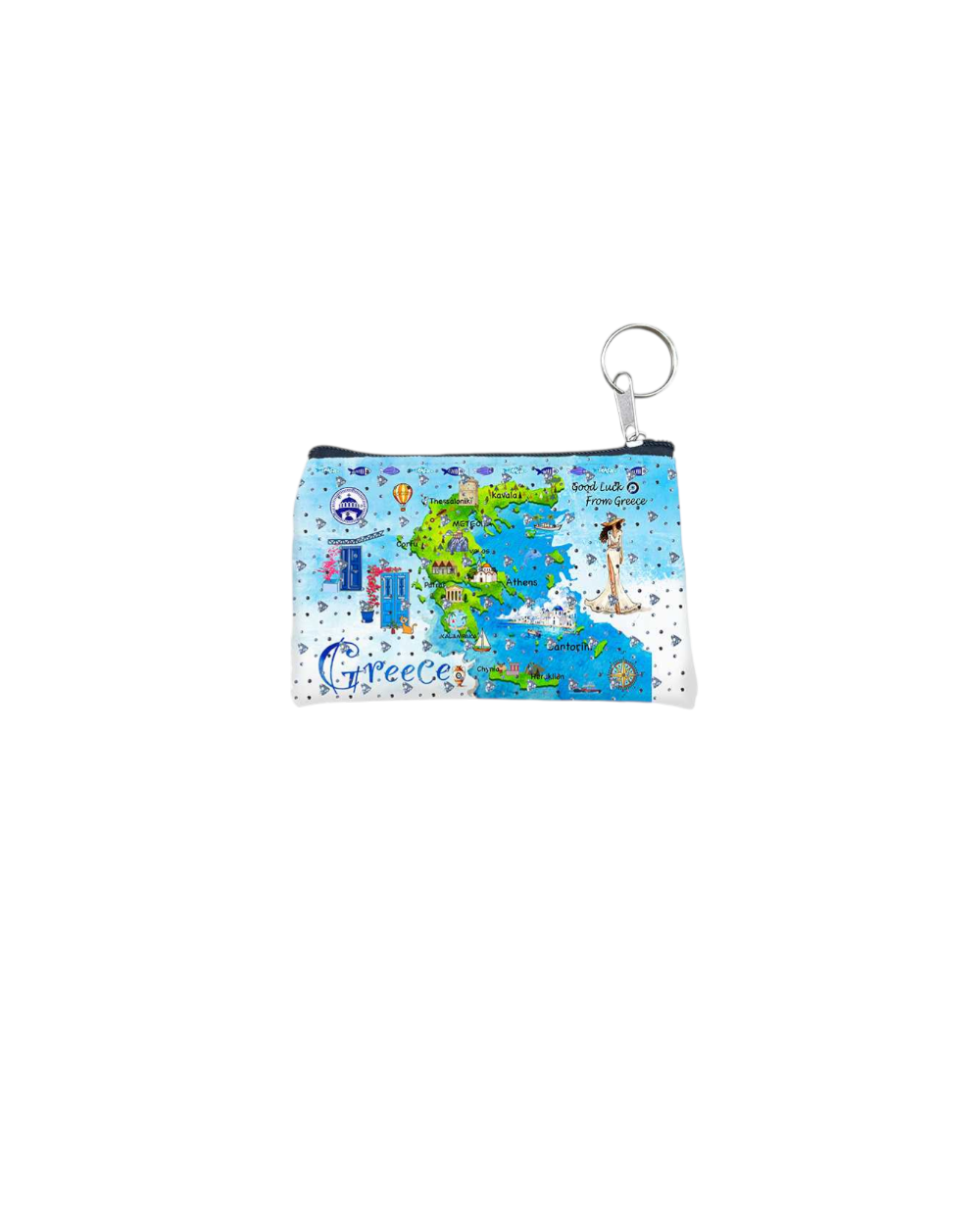 Πορτοφόλι Souvenir μπρελόκ - PVC - Greece - 11*7cm