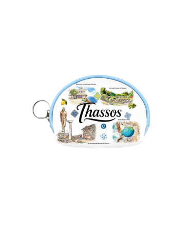 Πορτοφόλι Souvenir μπρελόκ mini - PVC - Thassos - 10*8*3cm