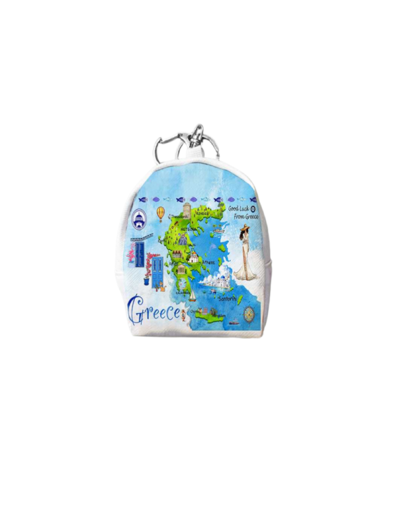Πορτοφόλι Souvenir μπρελόκ mini - PVC - Greece - 7*9*4.5cm