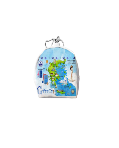 Πορτοφόλι Souvenir μπρελόκ mini - PVC - Greece - 7*9*4.5cm