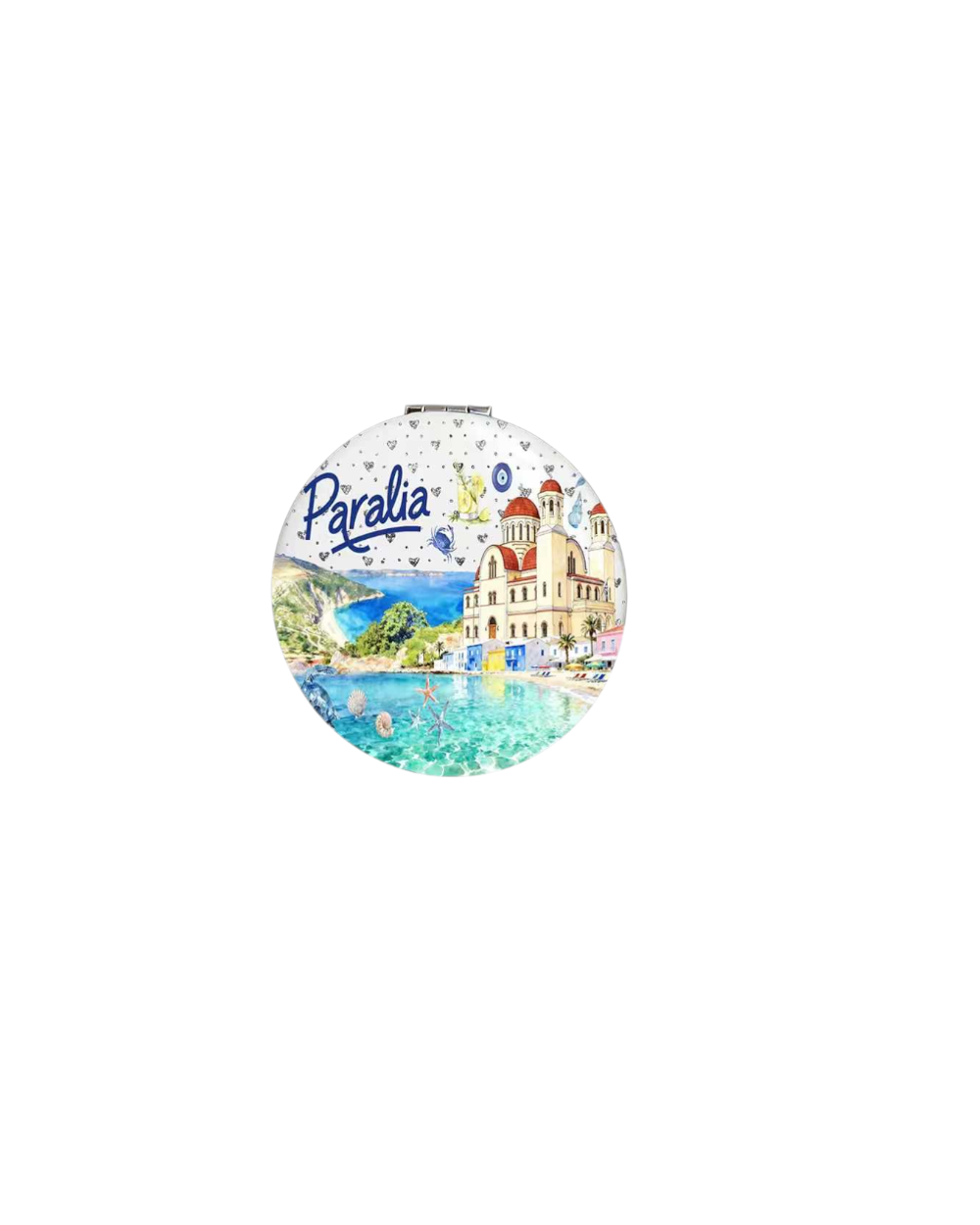 Kαθρέπτης τσέπης Souvenir - Paralia - 7*7*3cm