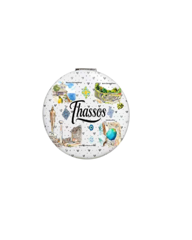 Kαθρέπτης τσέπης Souvenir - Thassos - 7*7*3cm