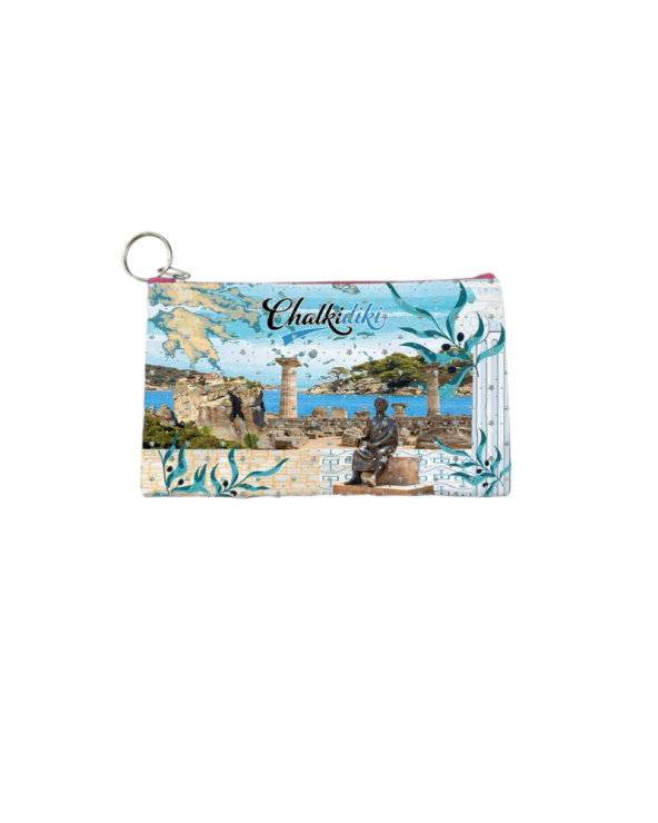 Πορτοφόλι Souvenir μπρελόκ - PVC - Chalkidiki - 16*10cm