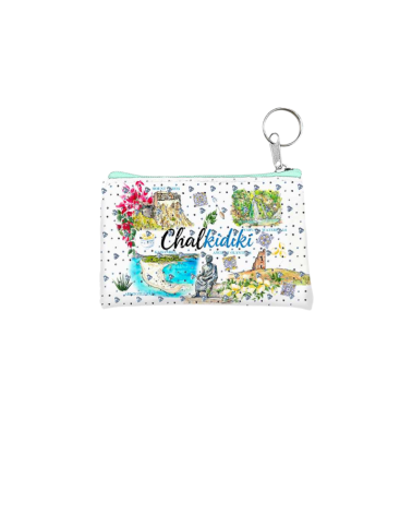 Πορτοφόλι Souvenir μπρελόκ - PVC - Chalkidiki - 11*7cm