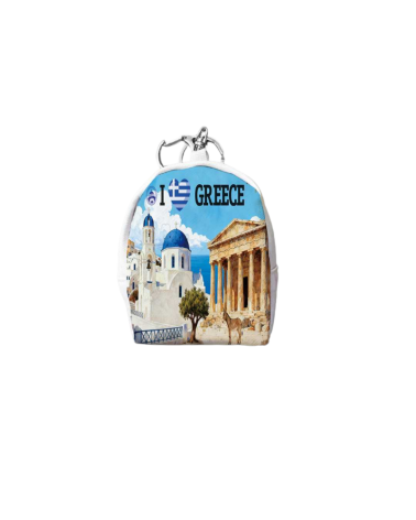 Πορτοφόλι Souvenir μπρελόκ mini - PVC - Greece - 7*9*4.5cm