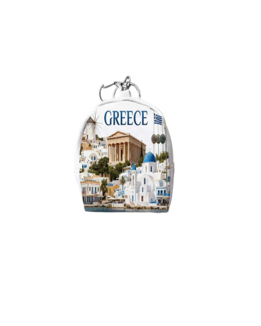 Πορτοφόλι Souvenir μπρελόκ mini - PVC - Greece - 7*9*4.5cm