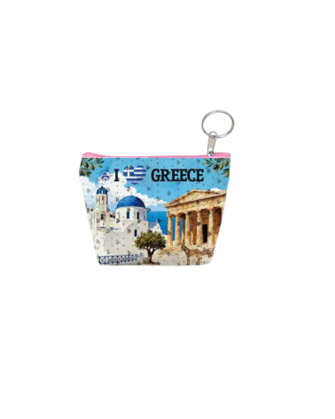 Πορτοφόλι Souvenir μπρελόκ mini - PVC - Greece - 11*7*4cm