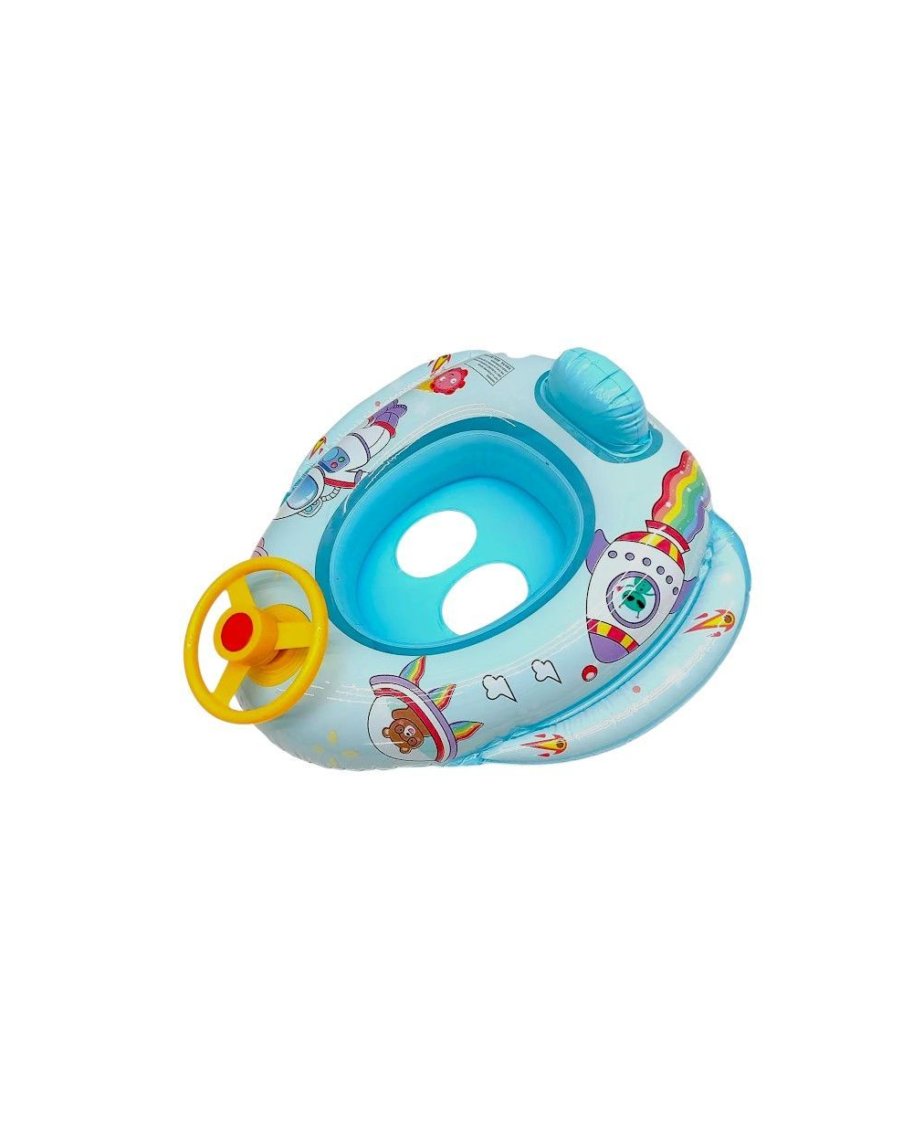 Παιδικό φουσκωτό σωσίβιο με κάθισμα & τιμόνι - SL-B016A - 150502 - Blue