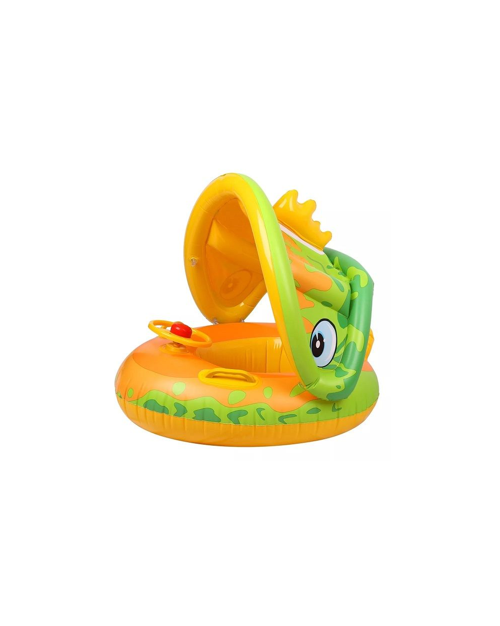 Παιδικό φουσκωτό σωσίβιο με κάθισμα & σκέπαστρο - SL-B0102 - 151523 - Green/Orange