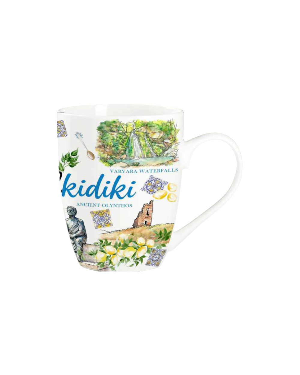 Σετ κεραμική κούπα Souvenir - 12pcs - Chalkidiki