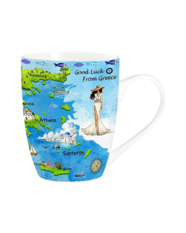 Σετ κεραμική κούπα Souvenir - 12pcs - Greece