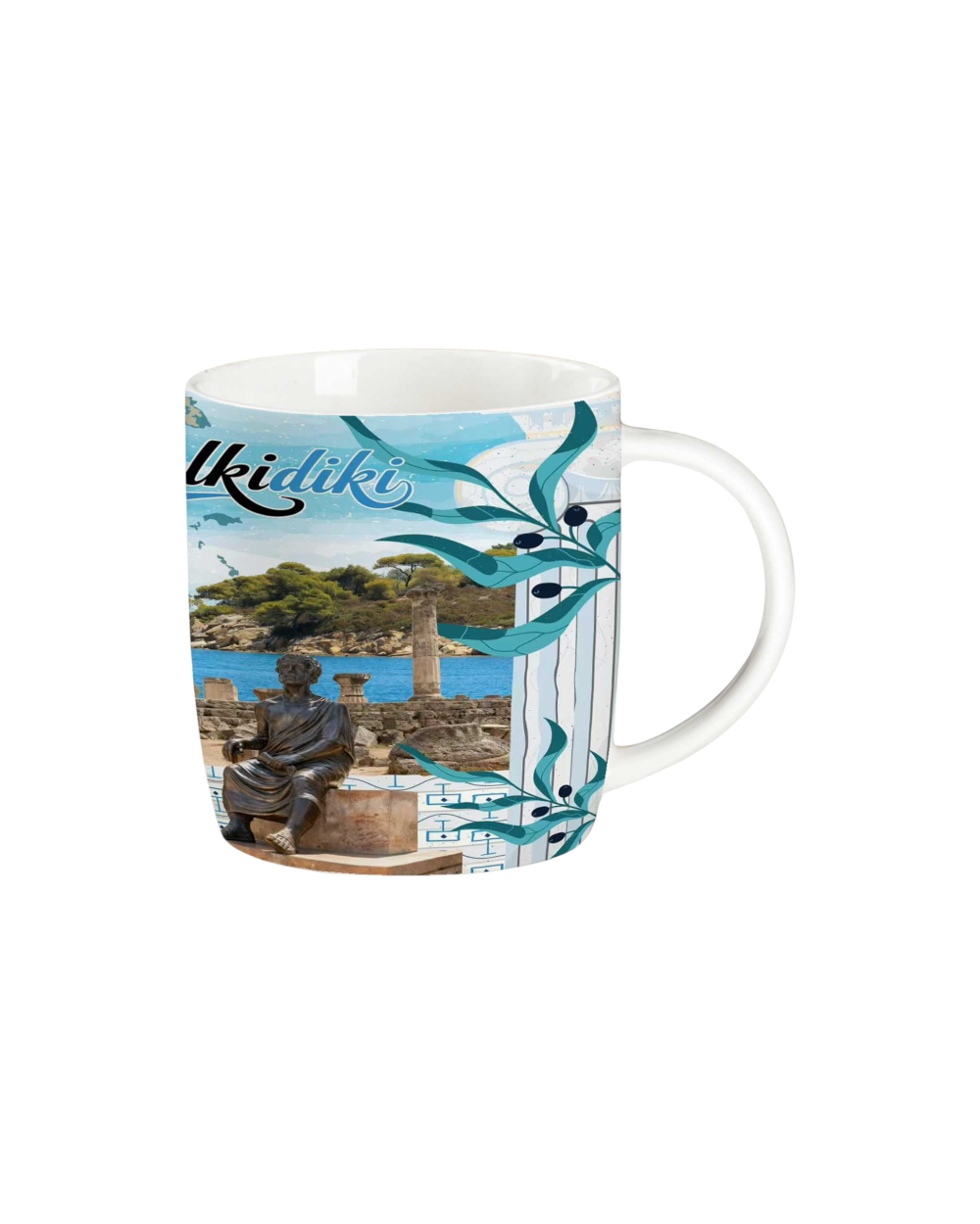 Σετ κεραμική κούπα Souvenir - 12pcs - Chalkidiki