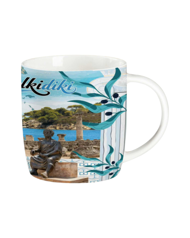 Σετ κεραμική κούπα Souvenir - 12pcs - Chalkidiki