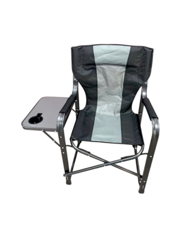 Πτυσσόμενη καρέκλα camping με ενσωματωμένο τραπεζάκι - 1811 - 170143 - Black