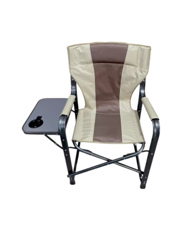 Πτυσσόμενη καρέκλα camping με ενσωματωμένο τραπεζάκι - 1811 - 170143 - Beige