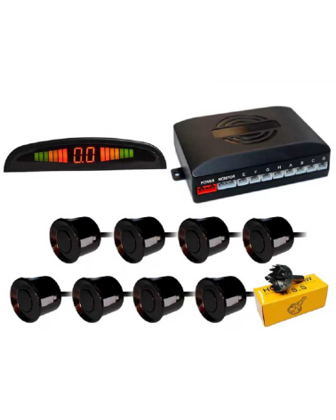 Αισθητήρες παρκαρίσματος - 8pcs - Only Screen - Black