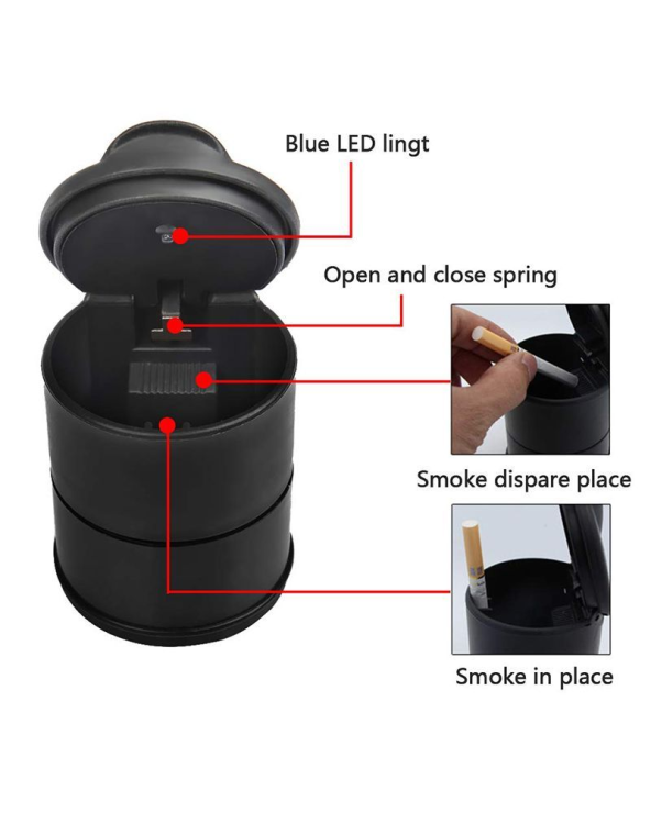 Σταχτοδοχείο αυτοκινήτου με φωτισμό - CTC-036 - JC-0364SD