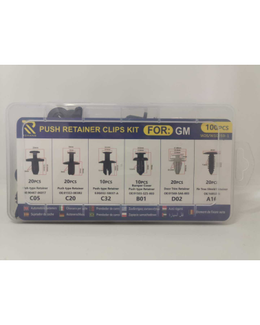 Σετ συνδετήρες αυτοκινήτου - Push Retainer Clips - 100pcs