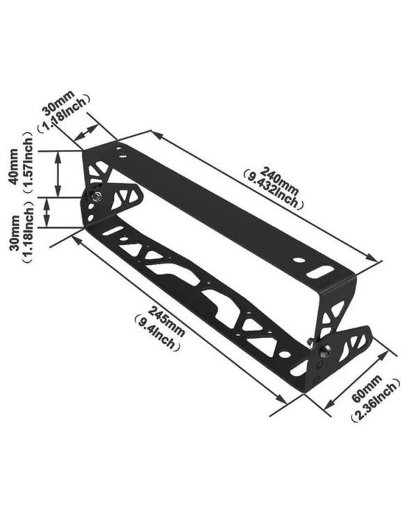 Βάση πινακίδας οχημάτων αλουμινίου - 1216704A - 120237 - Black