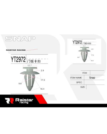 Σετ συνδετήρες αυτοκινήτου - 10pcs - R-F16101-12