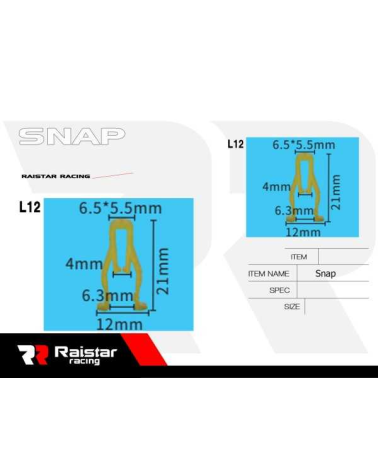 Σετ συνδετήρες αυτοκινήτου - 10pcs - R-F16101-27
