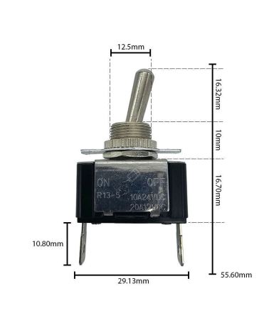 Διακόπτης αεροπορικού τύπου ON/OFF - R-F13401A-22-1BU