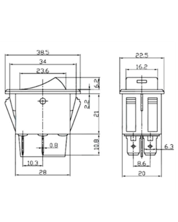 Διακόπτης φώτων ομίχλης οχημάτων On/Off - R-F13601-24-1U