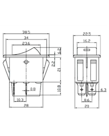 Διακόπτης φώτων ομίχλης οχημάτων On/Off - R-F13601-24-1U