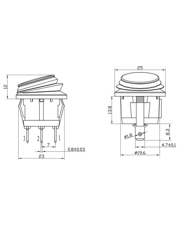 Διακόπτης οχημάτων On/Off - R-F13206A-33-2U