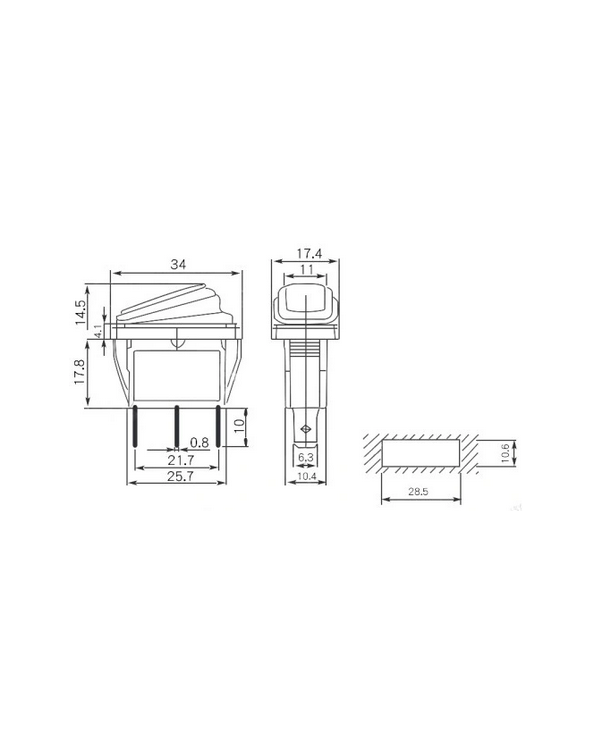 Διακόπτης οχημάτων On/Off - R-F13209B-23-2U - 2pcs