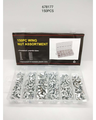 Σετ παξιμάδια πεταλούδα - 150pcs - 678177