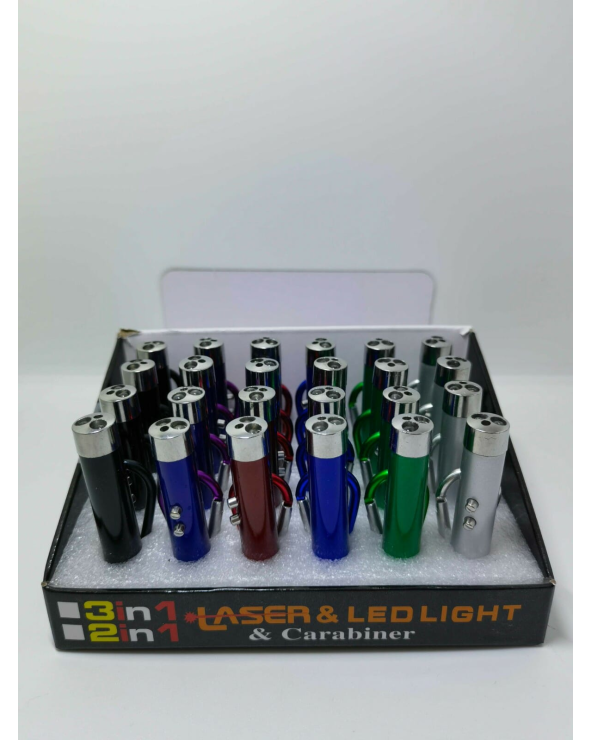 Φακός LED & Laser - 2 in 1 - 24pcs
