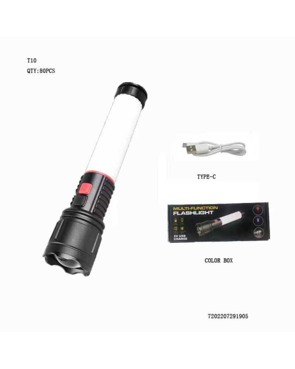 Επαναφορτιζόμενος φακός LED - T10