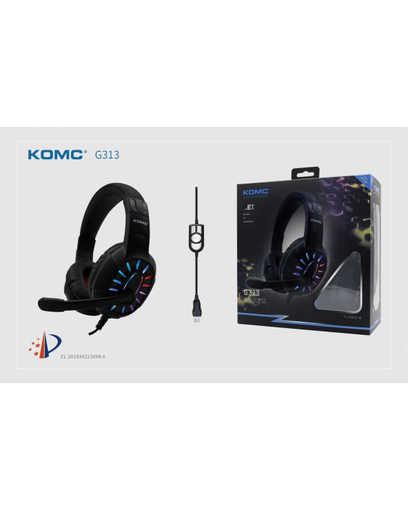 Ενσύρματα ακουστικά Gaming - G-313 - KOMC - Black