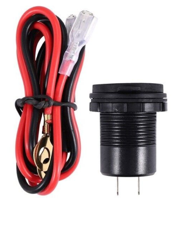 Σταθερή θύρα φόρτισης USB οχημάτων με βολτόμετρο - Quick Charger - 1540405/06