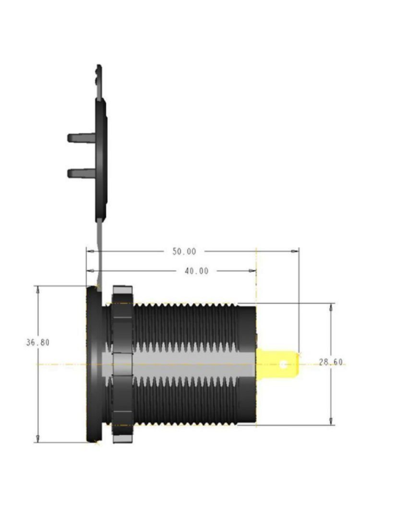 Σταθερή θύρα φόρτισης USB οχημάτων με βολτόμετρο - Quick Charger - 1540405/06