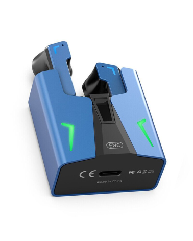 Ενσύρματα ακουστικά Gaming με θήκη φόρτισης - KINGKONG - Fineblue - 700147 - Blue