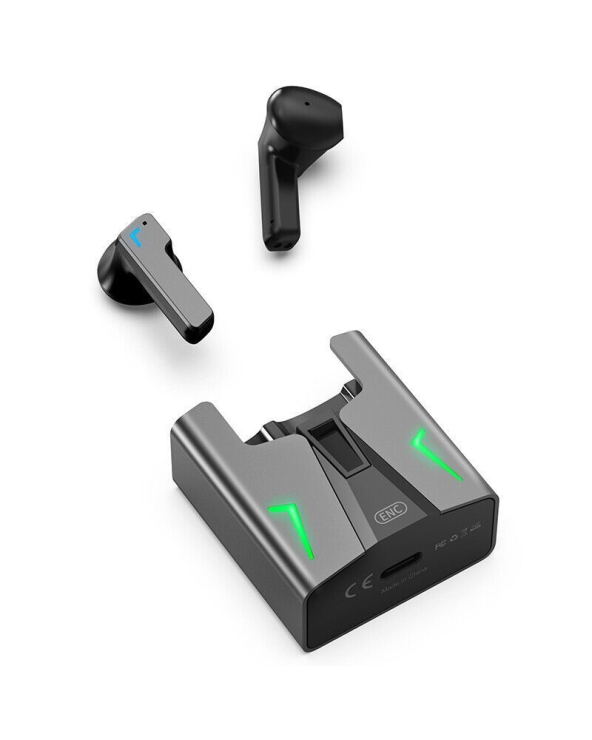 Ενσύρματα ακουστικά Gaming με θήκη φόρτισης - KINGKONG - Fineblue - 700147 - Grey