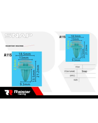 Σετ συνδετήρες αυτοκινήτου - 10pcs - R-F16101-04