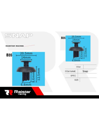 Σετ συνδετήρες αυτοκινήτου - 10pcs - R-F16101-16