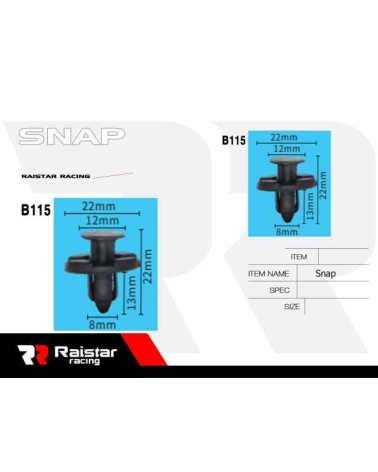 Σετ συνδετήρες αυτοκινήτου - 10pcs - R-F16101-17
