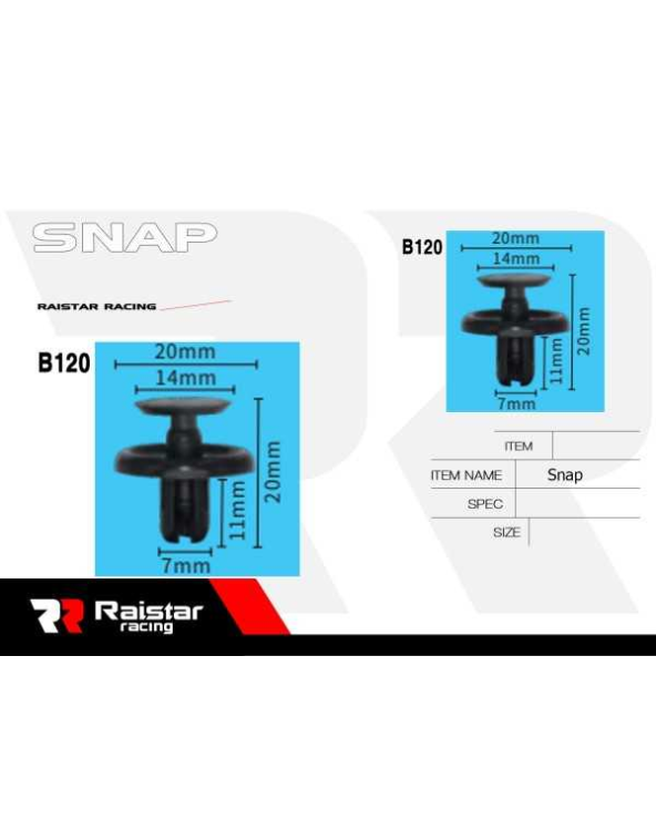 Σετ συνδετήρες αυτοκινήτου - 10pcs - R-F16101-19