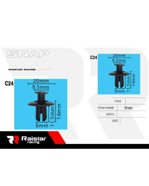 Σετ συνδετήρες αυτοκινήτου - 10pcs - R-F16101-07