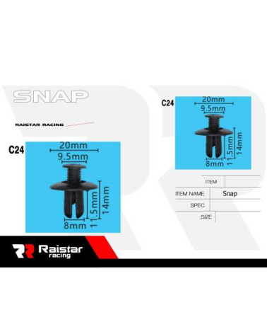 Σετ συνδετήρες αυτοκινήτου - 10pcs - R-F16101-07