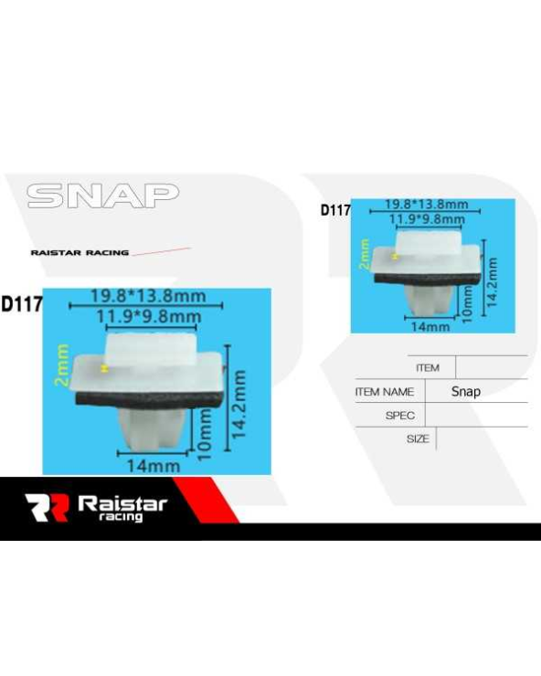 Σετ συνδετήρες αυτοκινήτου - 10pcs - R-F16101-21