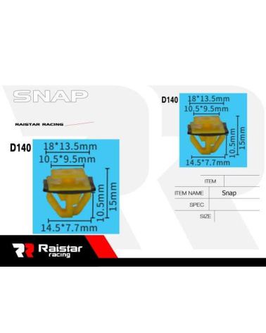 Σετ συνδετήρες αυτοκινήτου - 10pcs - R-F16101-22