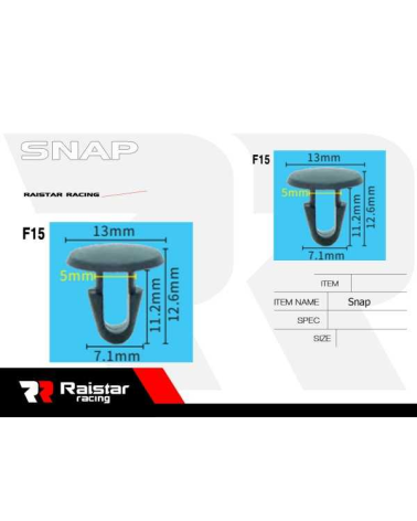 Σετ συνδετήρες αυτοκινήτου - 10pcs - R-F16101-23
