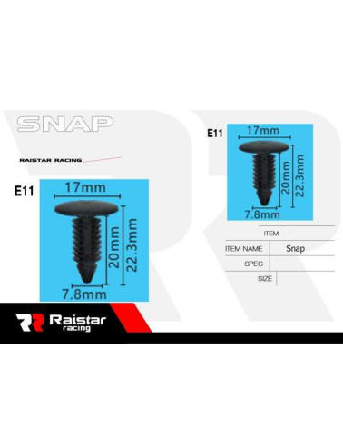 Σετ συνδετήρες αυτοκινήτου - 10pcs - R-F16101-10